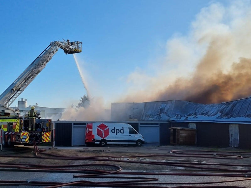 Factory fire Corby, Princewood Road