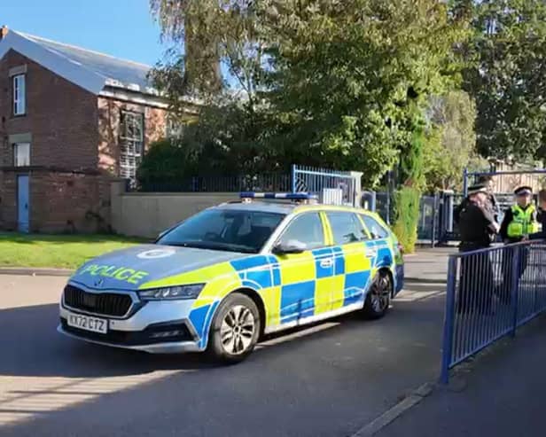 Police attended Bishop Stopford School in Kettering after a bomb hoax/IMG
