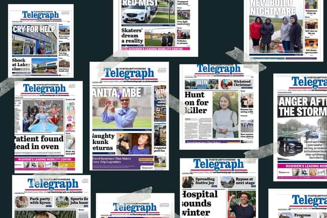 Some of this year's front pages from the Northants Telegraph