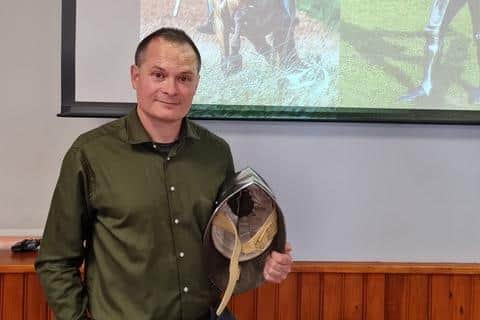 Visiting arms and armour expert, Dr Tobias Capwell, who delivered a talk in Higham Ferrers (Credit: Brenda Lofthouse)