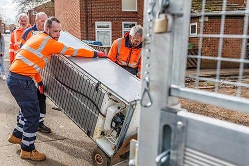 Dumped fridges and flytipped rubbish were removed from the Hemmingwell estate in Wellingborough