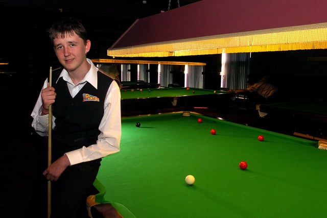 Kyren Wilson poses for the Evening Telegraph cameras in 2006