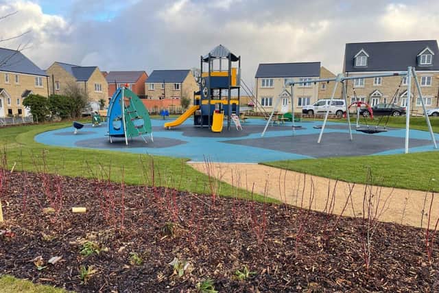 The play areas at Persimmon Homes' Weldon Park development