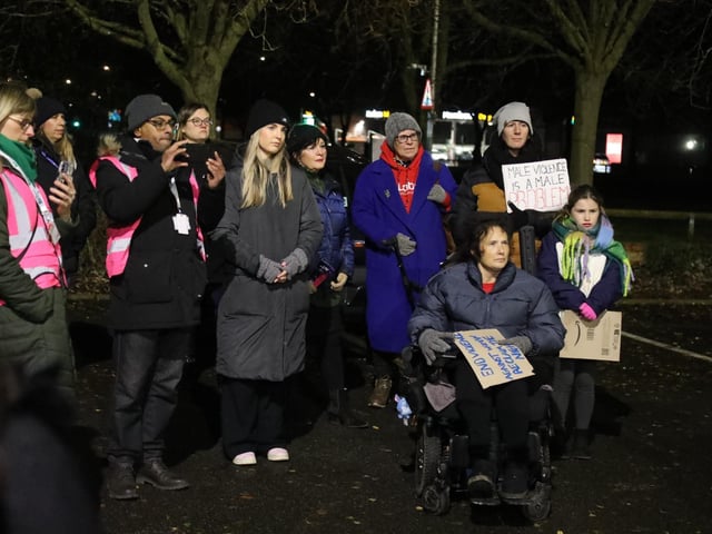 Reclaim the night march against domestic violence Kettering:women's march Kettering