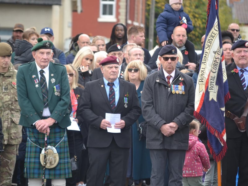 Hundreds gather at Broad Green in Wellingborough to pay respects at Remembrance Sunday service