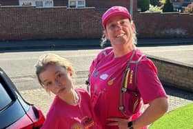 Jog 26.2 Miles in May participant Charlotte Kellock with daughter Amelie