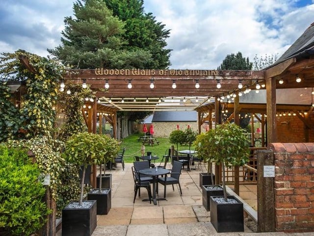 The pub in Collingtree underwent a refurbishment in 2021 and the garden is decked out in lights and fine details to make it a lovely place for an al fresco drink.