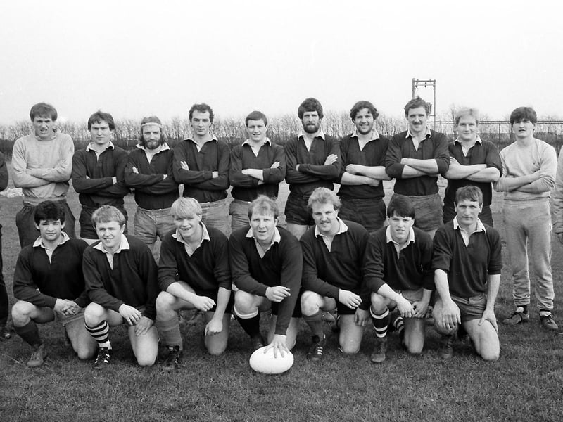 Stuart Cameron contacted us to say he thought was one of the S&L Corby rugby teams from 1984
Tony Bathurst agreed adding 'I'm pretty certain that this is a Stewarts and Lloyds rugby side as the chap with the ball is Roy Martin who played for them for years and was also a policeman
