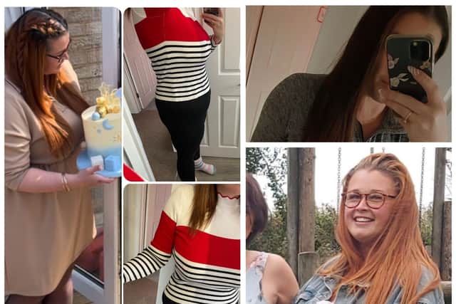 Bethany Riley-Hawkins joined her local Slimming World group just 12 weeks ago and has lost 2.7 stones and 69 inches across her body before Christmas