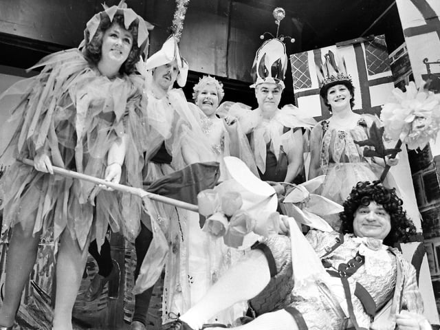 1988 panto rehearsal Geddington
