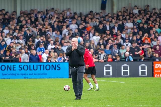The Corby Town board of directors have issued a rallying cry for supporters to back the team in Wednesday's clash with Rugby Borough - the first match at Steel Park since November 1 (Picture: Jim Darrah)