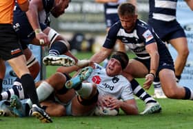 Alex Coles saw a try ruled out at Bristol (photo by David Rogers/Getty Images)
