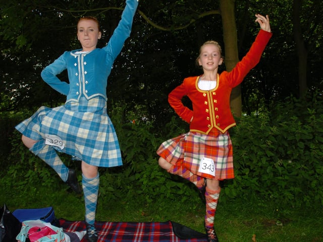 Corby Highland Gathering 2008: Highland dancers Kelsy Carter (left) and Courtney Padgett