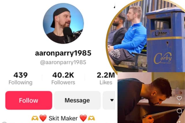 Aaron Parry - features Corby locations and the 'offensive' cupboard sniffing/TikTok