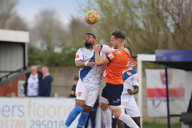 Action from Kettering's 2-0 defeat to Stratford Town (Picture: Peter Short)