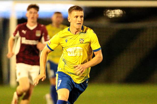 Danny Draper scored twice for Wellingborough Town in their 4-0 win over Bedworth United on Saturday (Picture: Rob Webb)