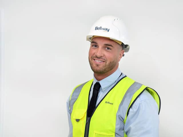 Site Manager, Ross Jenkins, pictured at Bellway Northern Home Counties' Head Office in Milton Keynes