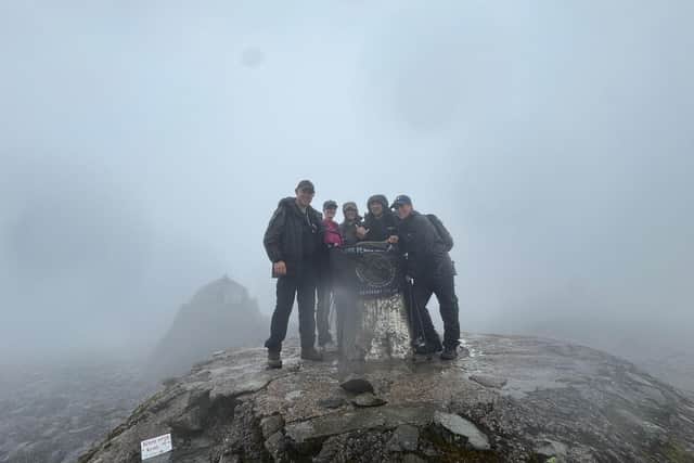 Weather conditions were far from ideal when a group of police officers completed the three peaks challenge.