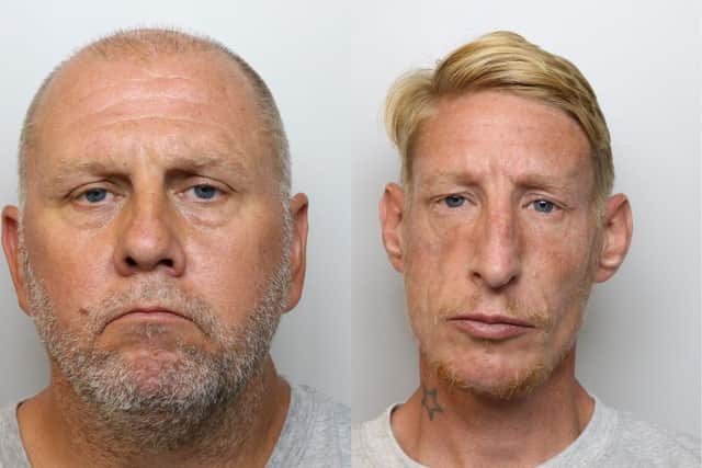 Gerald Gribbin and Tommy Rowe have been jailed for their parts in a serious assault in Kettering town centre. Image: NW / Northants Police