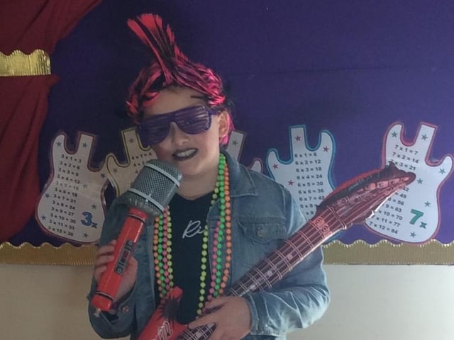 Ringstead Church of England Primary School launches Times Tables Rock Stars with funky fancy dress