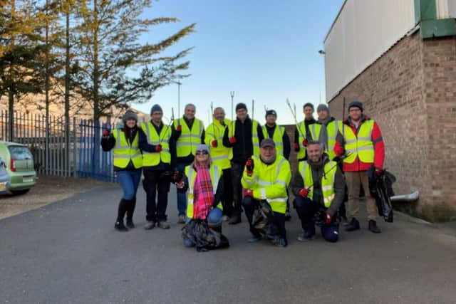 The team at Spraylat International Ltd ready for some litter picking