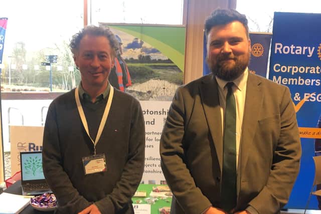 Alan Ryan from the Northamptonshire Nature Fund meeting Cllr Ben Jameson at the Expo