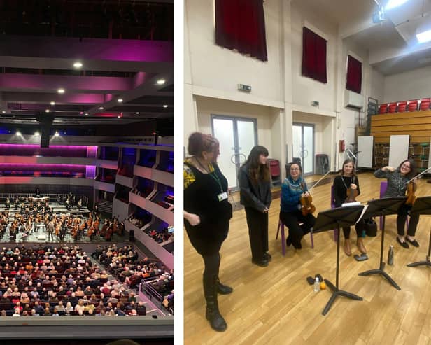 Pupils from Lodge Park in Corby were given the chance to compose with members of the Royal Philharmonic Orchestra. Image: DRET