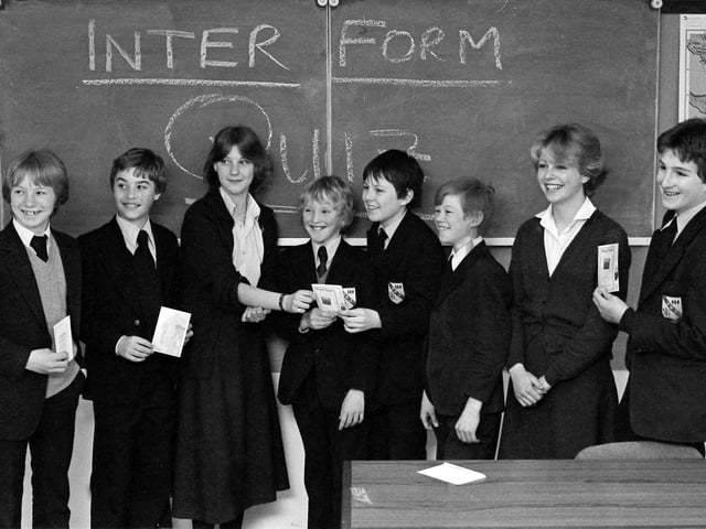Inter-form quiz at Montagu School, Kettering 1980