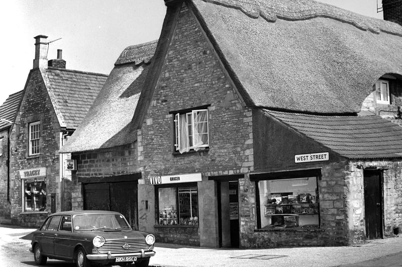 Geddington shops in West Street near the Eleanor Cross late 1970s