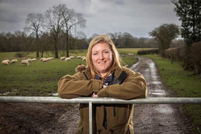 Milly on farm in Northamptonshire