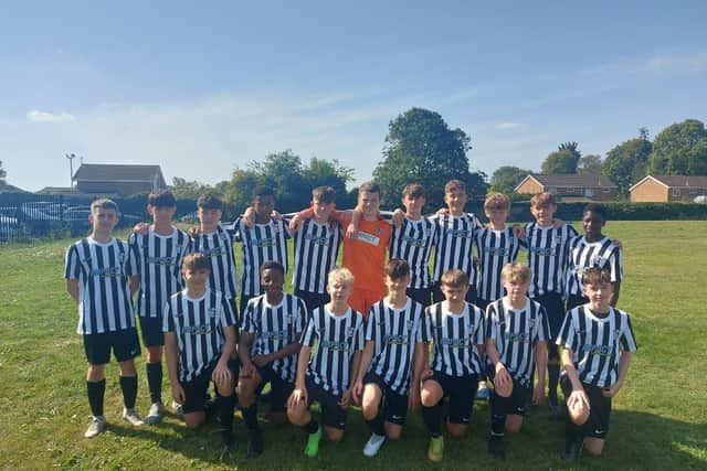 The Corby Town FC U15s at the start of the 2023/4 season. Image: CTFC U15s