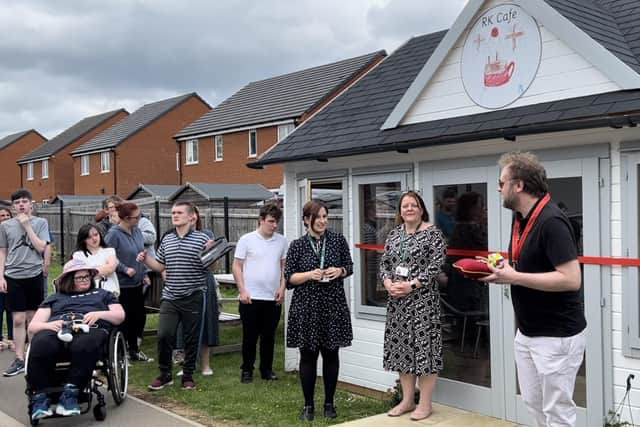 Special guest author Chris Bonnello was invited to cut the ribbon at the opening