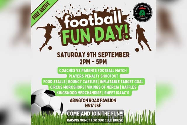 Isaac will sell his homemade bakes at the Football Fun Day being held at Abington Road Pavilion on Saturday, September 9