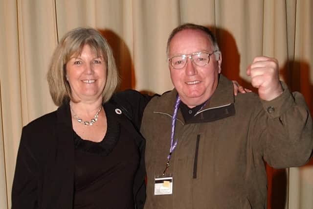 Corby councillors Jean Addison and Willie Latta celebrate election victories in 2007