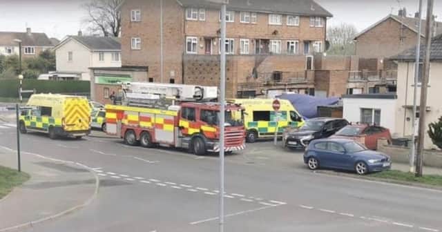 Co-op in Welland Vale Road was attended by members of all three emergency services yesterday afternoon. Picture by Sharon Graham.