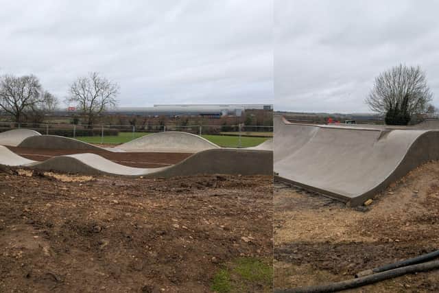 The park will include a new pump track, as well as a quarter pipe and other obstacles