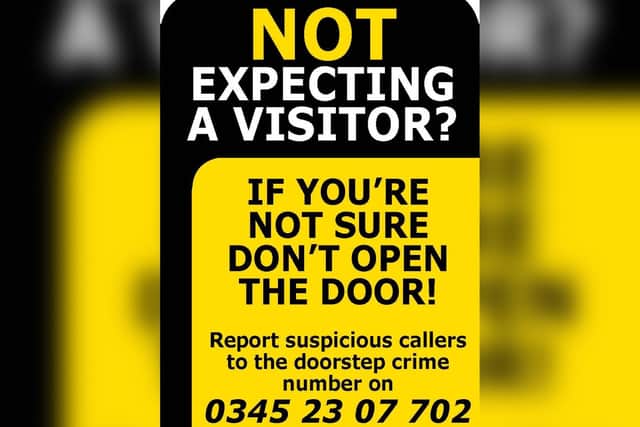 Police are issuing advice to help protect older residents against distraction burglaries. Photo: Northamptonshire Police.