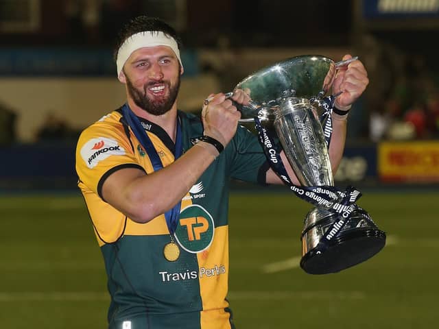 Tom Wood lifted the European Challenge Cup with Saints in 2014