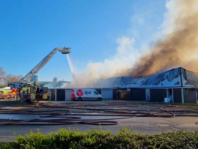 Factory fire Corby, Princewood Road
