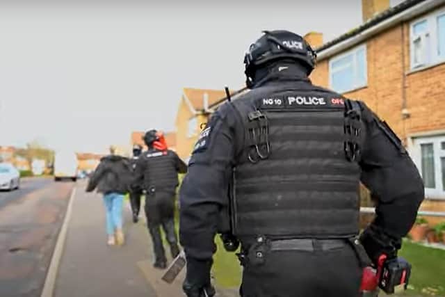 Police raided a house in Northampton where two teenagers were arrested.