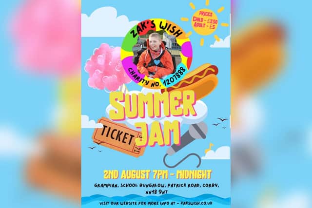 Zak’s Wish Summer Jam will be held on Friday, August 2, at The Grampian, from 7pm to midnight