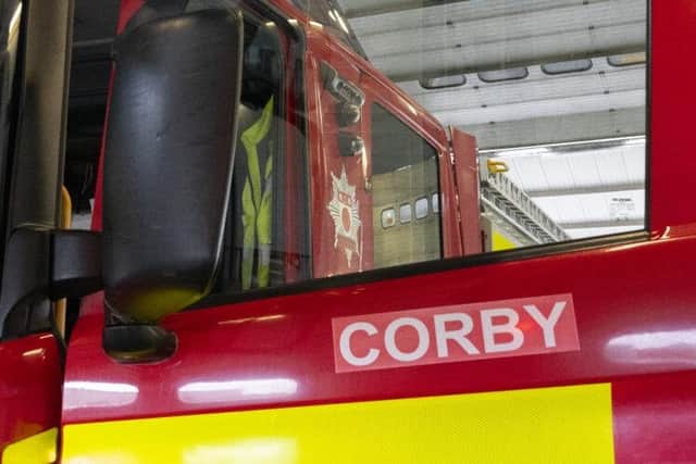 A Corby crew was called to deal with the three grass fires