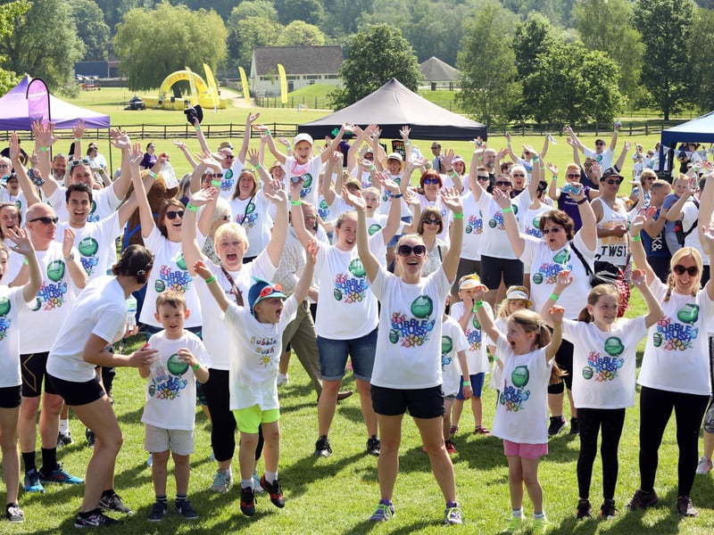 Bubble Rush: Kettering: Wicksteed Park, 5km run through bubbles in Wicksteed Park for Cransley Hospice 2018