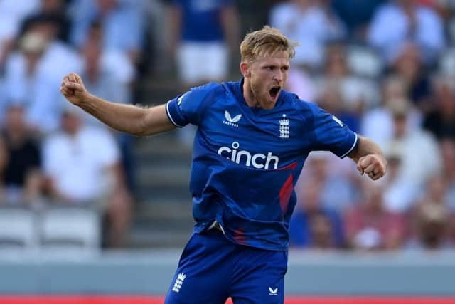 Northants all-rounder David Willey has been named in England's squad for the 2023 ICC World Cup (Picture: Gareth Copley/Getty Images)