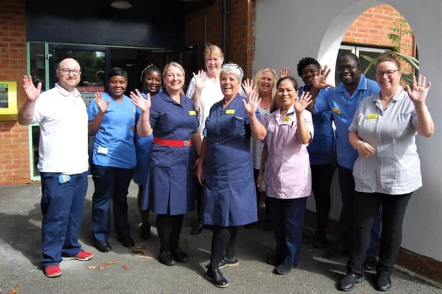 Staff at the reopened Spinneyfield Specialist Care Centre in Rushden/David Tomney KGH