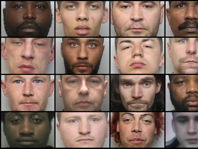 Faces of some of the offenders jailed during July 2023
