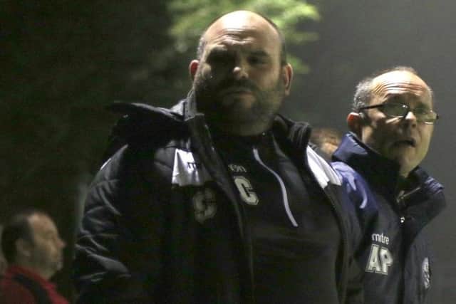Scott Carlin, pictured during his time as assitant at AFC Rushden & Diamonds, has stepped down from his role as manager of Cogenhoe United