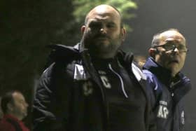 Scott Carlin, pictured during his time as assitant at AFC Rushden & Diamonds, has stepped down from his role as manager of Cogenhoe United