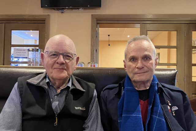 Bernard Lines (left), RAFA chairman, and John Gouldie (right), secretary. (Credit: Nadia Lincoln)