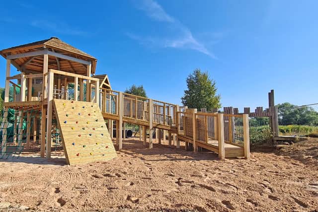 The new play tower at Stanwick Lakes